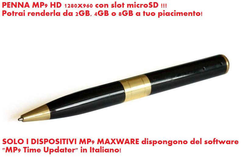Penna MP9 1280x960 - senza memoria interna e con slot perr scheda microSD